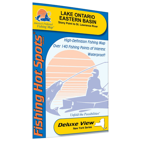 Lake Ontario Fishing Map (Stony Point to St. Lawrence River) Fishing Map Fishing Hot Spots