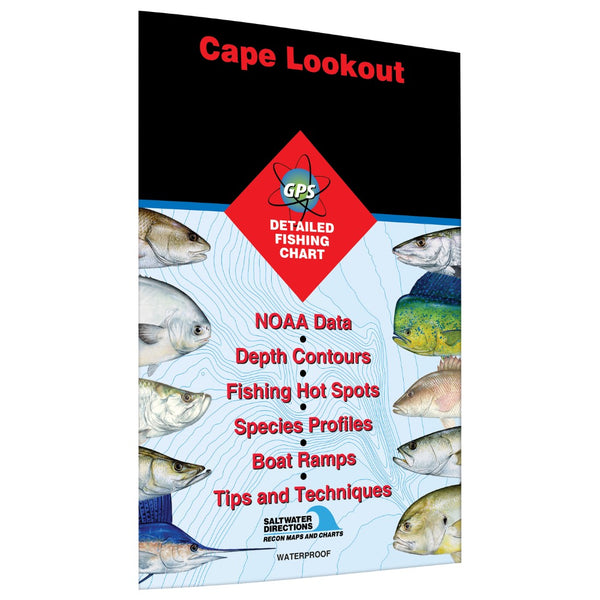 Cape LookoutBogue Sound to Drum Inlet Inshore Fishing Map Fishing Hot Spots