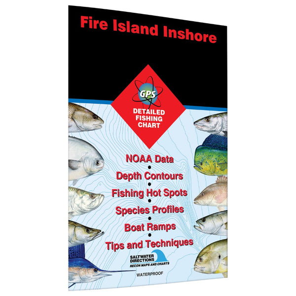 Fire Island InshoreIslip to Hampton Bays Fishing Map Fishing Hot Spots