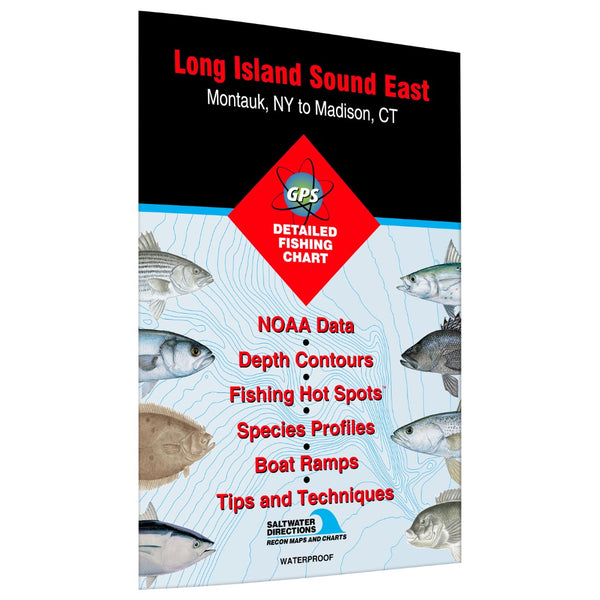 Long Island Sound EastMontauk NY to Madison CT Fishing Map Fishing Hot Spots