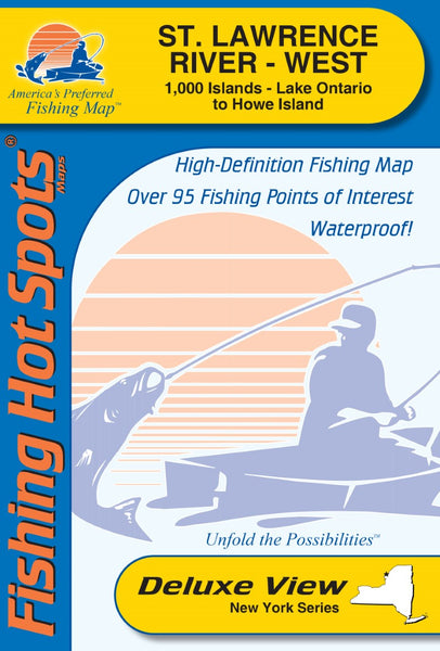 St Lawrence River - West (1000 Islands-Lk Ontario to Howe Island) Fishing Map Fishing Hot Spots