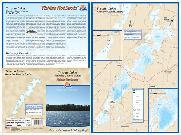 TACOMA LAKES - LAMINATED ME MAP Fishing Hot Spots