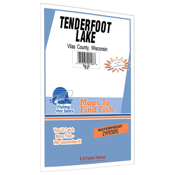 Tenderfoot Lake (Vilas Co) Fishing Map Fishing Hot Spots