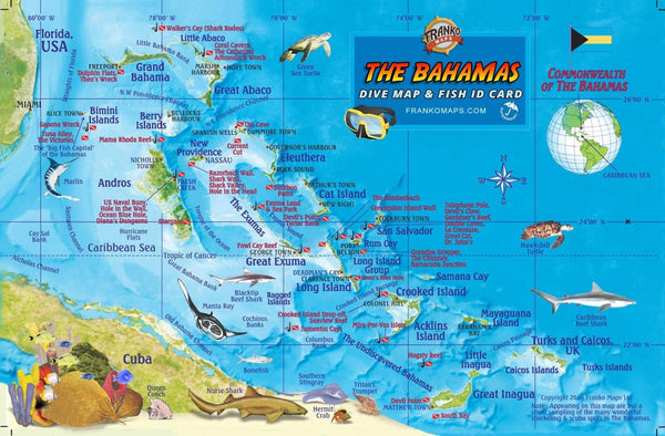 Bahamas Fish Card Frankos Maps Ltd.
