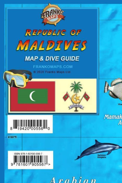 Republic of Maldives, Map & Dive Guide Frankos Maps Ltd.
