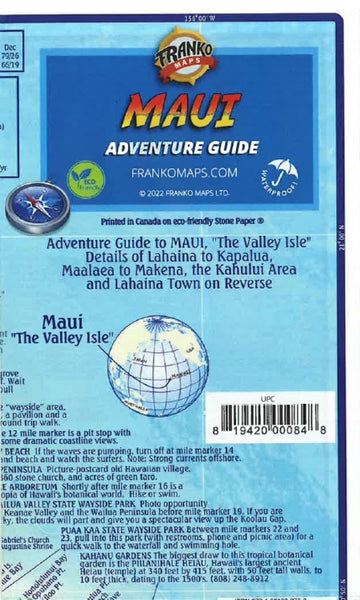 Maui : adventure guide (Stone Paper) Frankos Maps Ltd.