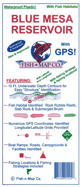 Blue Mesa Reservoir Fishing Map Fish-n-Map Company
