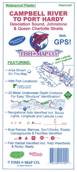 Campbell River to Port Hardy Fishing Ma Fish-n-Map Company