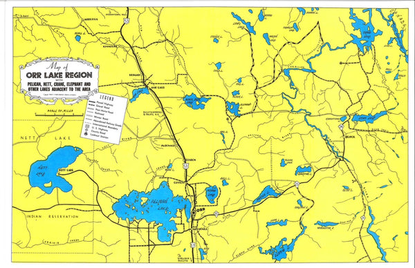 Orr Lake Region Flat Map Fisher Maps