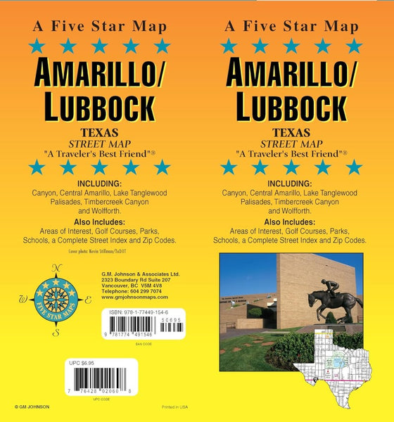 Amarillo & Lubbock, Texas Street Map Five Star Maps Inc