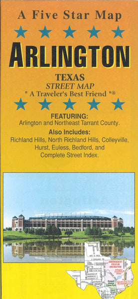 Arlington, TX City Map Five Star Maps Inc