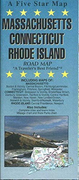 Connecticut / Massachusetts / Rhode Island Five Star Maps Inc