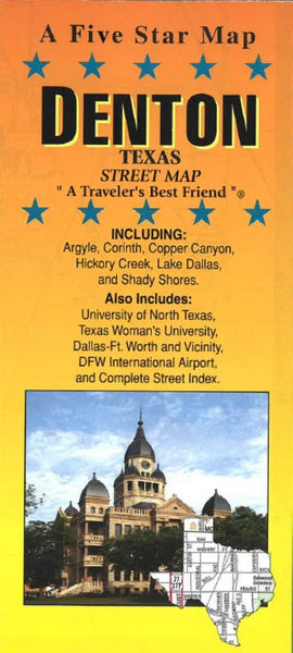 Denton : Texas : street map Five Star Maps Inc