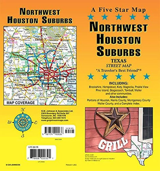 Northwest Houston Suburbs, Texas Five Star Maps Inc