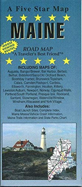 Maine State Map Five Star Maps Inc