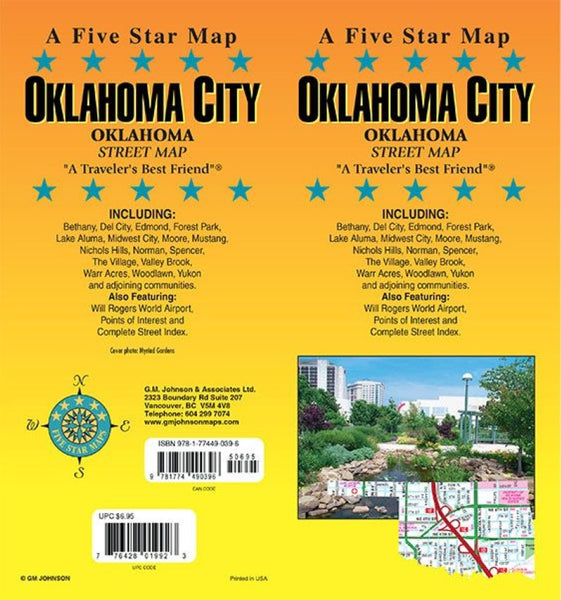 Oklahoma City : Oklahoma : street map Five Star Maps Inc