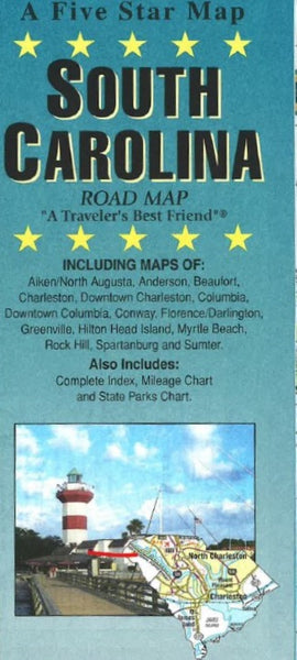 South Carolina State Map Five Star Maps Inc