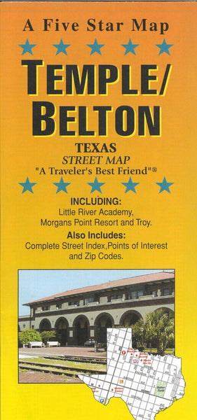 Temple / Belton, Texas Street Map Five Star Maps Inc