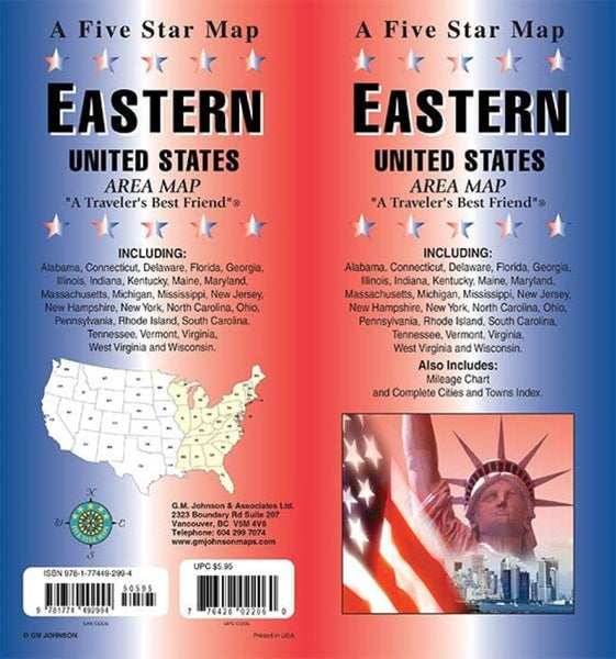 Eastern United States : area map Five Star Maps Inc