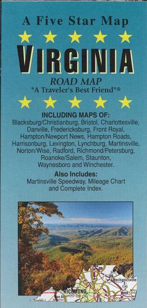 Virginia State Map Five Star Maps Inc