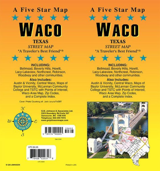 Waco : Texas : Street map Five Star Maps Inc