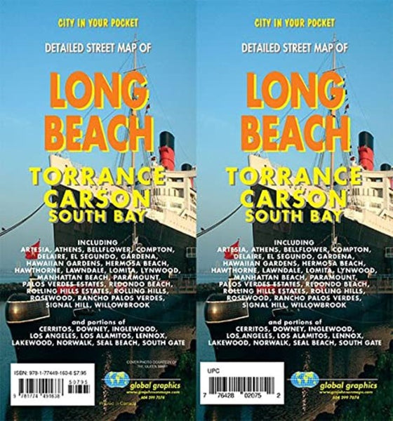 Long Beach / Torrance / Carson / South Los Angeles, California Street Map Global Graphics