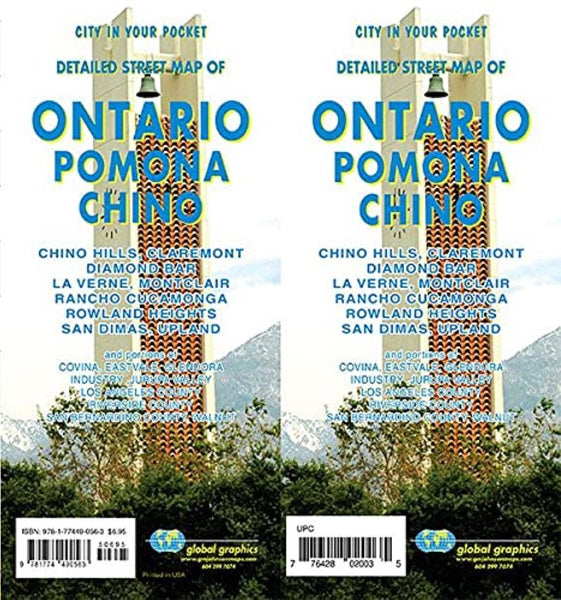 Detailed street map of Ontario : Pomona : Chino Global Graphics