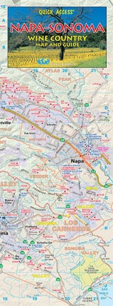 Napa and Sonoma, Wine Country, Quick Access Map Global Graphics
