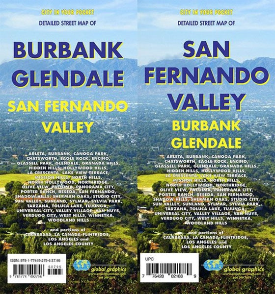 San Fernando Valley, Glendale, and Burbank Map Global Graphics