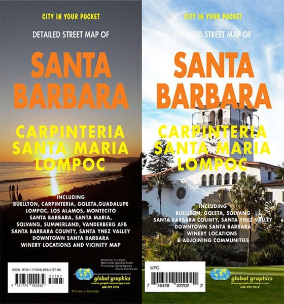 Santa Barbara / Santa Maria / Santa Ynez Valley, California Street Map Global Graphics