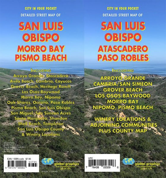 Detailed Street Map of San Luis Obispo : Pismo Beach : Morro Bay Global Graphics