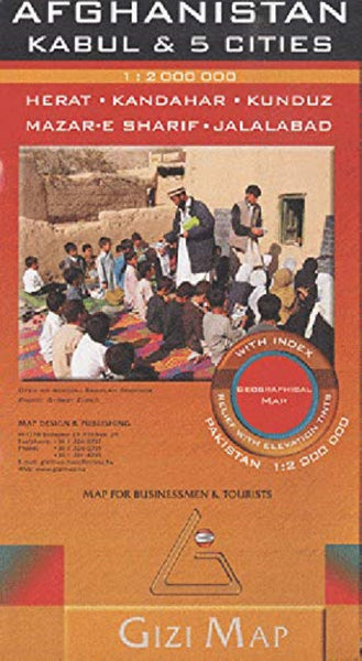Afghanistan geographical map (flat) GiziMap