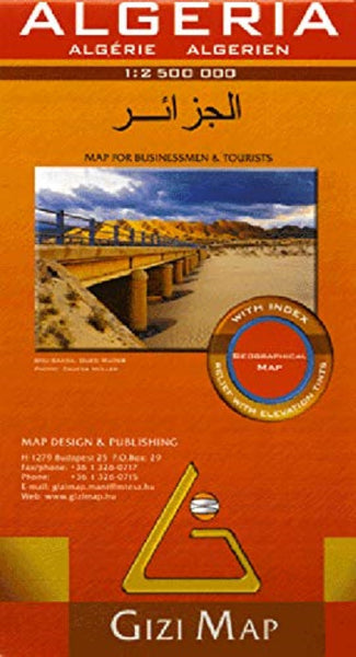 Algeria 1:2,500,000 geographical map (flat) GiziMap