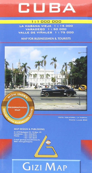 Cuba : 1:1,000,000 geographical map (flat) GiziMap