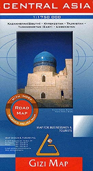Asia, Central Road Map (flat) GiziMap