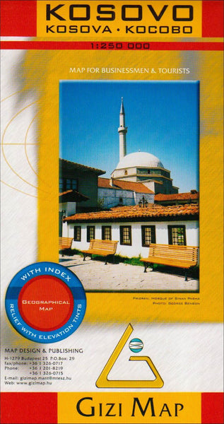 Kosovo 1:250,000 geographical map (flat) GiziMap
