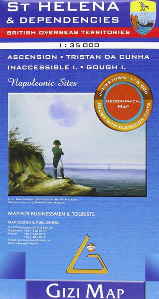 St Helena & Dependencies geographical map (flat) GiziMap