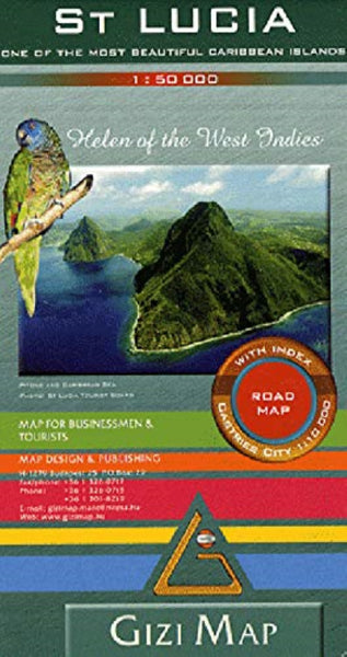 St. Lucia Road Map GiziMap