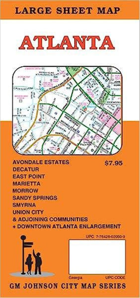 Atlanta, Georgia Street Map GM Johnson