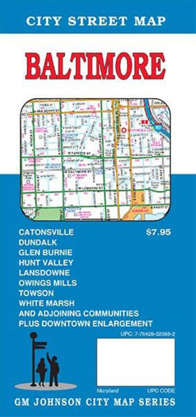 Baltimore, Maryland Street Map GM Johnson