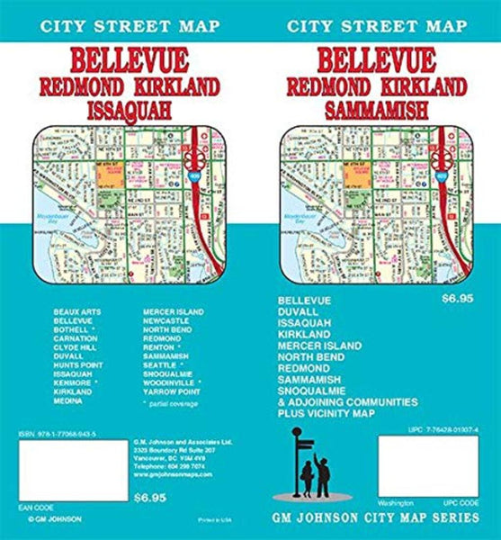 Bellevue : Redmond : Kirkland : Sammamish : city street map = Bellevue : Redmond : Kirkland : Issaquah : city street map GM Johnson