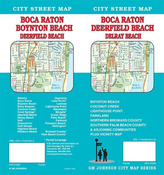 Boca Raton : Deerfield Beach : Delray Beach : city street map = Boca Raton : Boynton Beach : Deerfield Beach : city street map GM Johnson