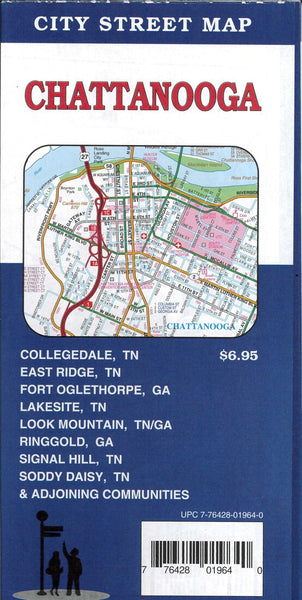 Chattanooga City Street Map GM Johnson