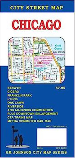 Chicago, Illinois Street Map GM Johnson