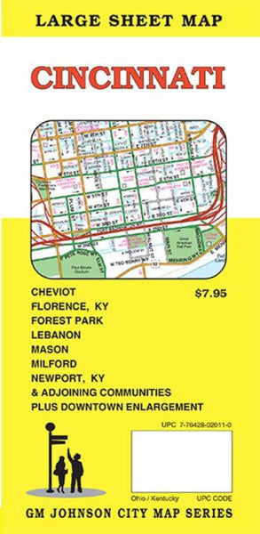 Cincinnati Metro, Ohio Street Map GM Johnson