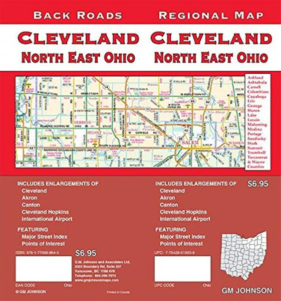 Cleveland and Northeast Ohio : regional map = Cleveland and Northeast Ohio : back roads GM Johnson