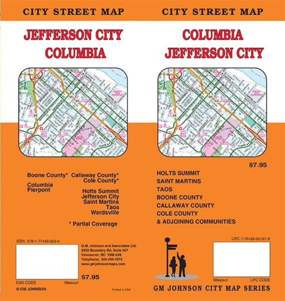 Columbia : Jefferson City : city street map = Jefferson City : Columbia : city street map GM Johnson