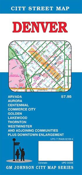 Denver, Colorado Street Map GM Johnson