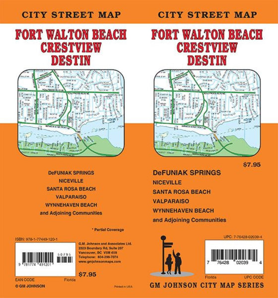 Fort Walton Beach / Destin, Florida Street Map GM Johnson
