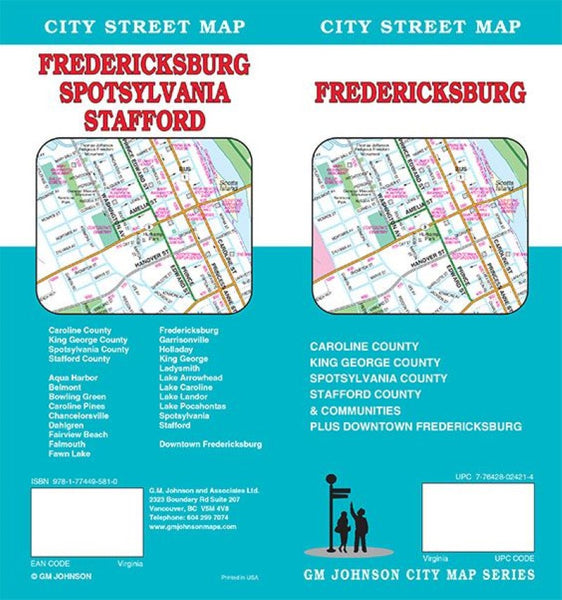 Fredericksburg / Spotsylvania / Stafford City Street Map GM Johnson